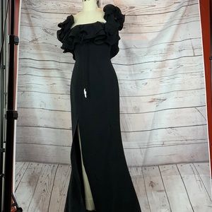 C/Meo Collective Ruffled Shoulder Maxi Dress